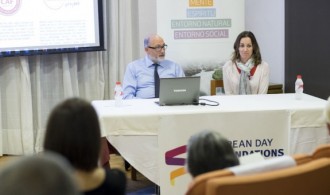 Félix Balboa (Presidente de Fundación Phi) y Mª Paz Esteve (madre de Tomás)